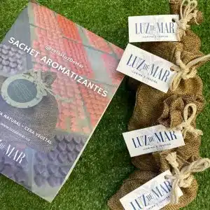Sachet aromatizante personalizado luz de mar recordatorios